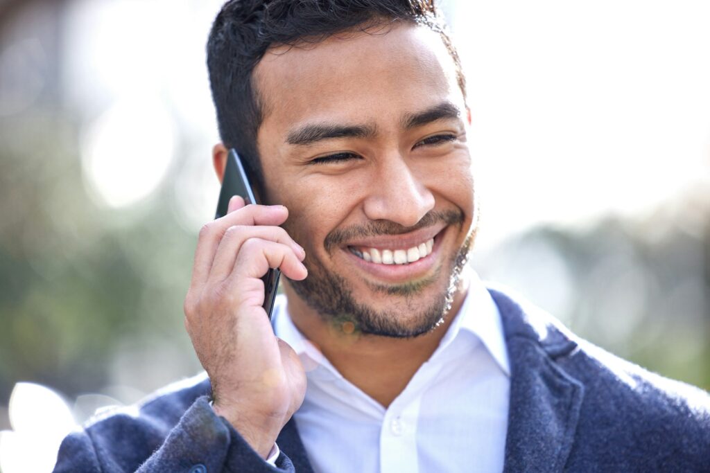 Youre always on my mind. Shot of a businessman using his smartphone to make a phone call.